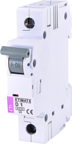 Автоматический выключатель ETIMAT 6 1p D 1A (6kA) | код 002161504 | ETI