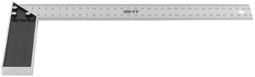 Угольник столярный, рифленая шкала, алюминиевое основание 350 мм | код 19463 | FIT фото 4
