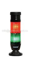 Сигнальная колонна 50 мм, (IP40) красная, зеленая, 24V AC/DC, светодиод LED, зуммер, алюм. патрубок 20 мм, IK52L024ZM02 | код IK52L024ZM02 | EMAS