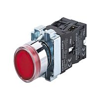 Кнопка управления NP2-BW3465 1НО+1НЗ красная AC/DC230В(LED) IP40 (R)(CHINT) | код 574366 | CHINT