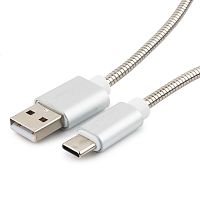 Кабель USB 2.0 Cablexpert CC-G-USBC02S-1.8M, AM/Type-C, серия Gold, длина 1.8м, серебро, блистер | код CC-G-USBC02S-1.8M | Cablexpert