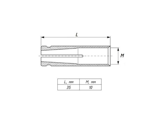 Анкер латунный забивной М10 | код alzm10 | EKF фото 3