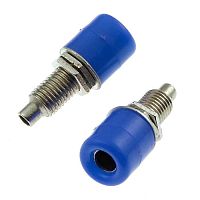 Гнездо RUICHI Z011 4 мм panel jack синий, на панель под пайку | код 106882 | Ruichi
