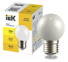 Лампа LED декор. G60 шар 3Вт 230В теплый белый E27 IEK | код LLE-G60-3-230-WW-E27 | IEK
