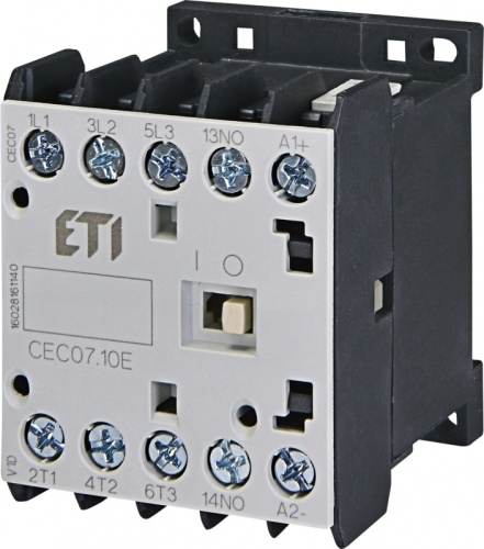 Контактор миниатюрный CEC 07.10 400V AC (7A, 3kW, AC3) | код 004641055 | ETI