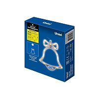 Фигура ULD-H1620-010/STA/3AAA WARM WHITE IP20 BELL Колокольчик 3AAA (не в/к) 16х20см подвес 10 LED провод прозр. Uniel UL-00007253