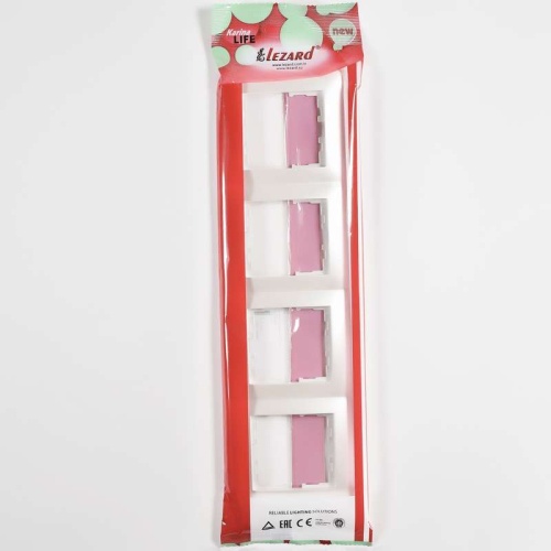 Рамка 4-м Karina Life вертикал. жемчуж./бел. перламутр LEZARD 708-3000-154 фото 4