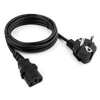 Кабель питания Cablexpert PC-186-VDE, 1.8м, Schuko- C13, VDE, 10А, черный, с заземлением, пакет | код PC-186-VDE | Cablexpert