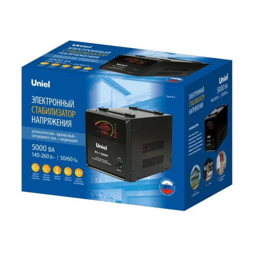 Стабилизатор напряжения RS-1 5000X 5000В.А 1ф релейный напольн. TM Uniel UL-00012858 фото 5