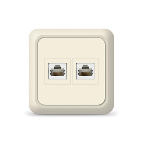 Розетка компьютерная 2-м Олимп сл. кость UNIVersal 1074