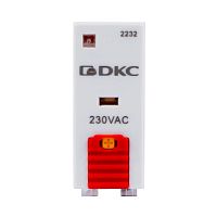 Реле миниатюрное промышленное, 1CO, ком. ток 12А, AgSnO2, напряжение 230V AC, опция: тест-кнопка+светодиод | код IR-230AC-1CO-D | DKC