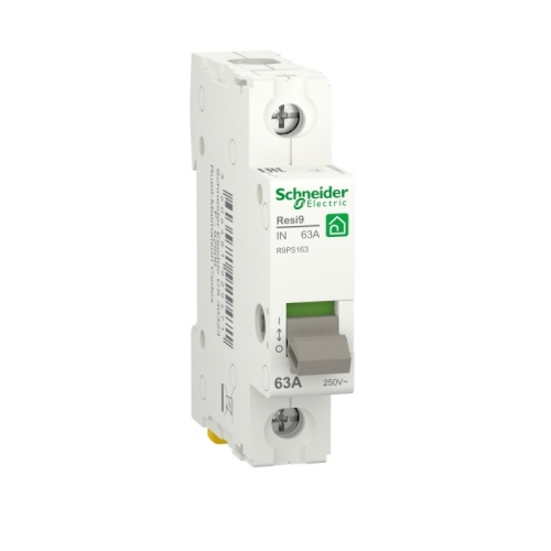 RESI9 ВЫКЛЮЧАТЕЛЬ НАГРУЗКИ (мод. рубильник) 63А 1P | код R9PS163 | SCHNEIDER ELECTRIC