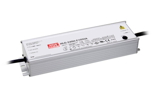 Источник питания AC-DC, 249.9Вт, IP65, вход 90…305В AC, 47…63Гц/127…431В DC, ККМ, выход 119…238В/1050мА, рег. выход 525…1050мА, изоляция 3750В AC, в кожухе 244.2х68х38.8, -40…+70С | код HLG-240H-C1050A | MeanWell