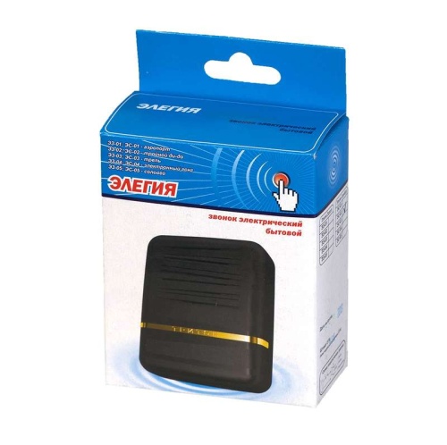 Звонок проводной Элегия аэропорт 220В 80-90дБА черн./зол. Тритон ЭЗ-01 фото 2