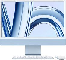 Моноблок Apple iMac A2874 24 4.5K M3 8 core (4) 16Gb SSD256Gb 8 core GPU macOS WiFi BT 143W клавиатура мышь Cam синий 4480x2520 | код 2052875 | APPLE
