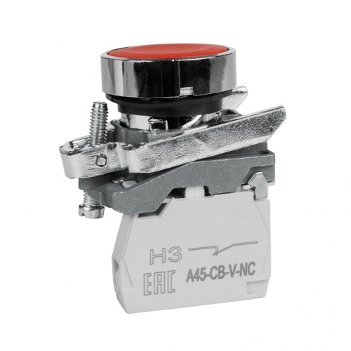 Кнопка OptiSignal D22 C4-P-401 красная металл 1НЗ XB4BA42 | код 332168 | КЭАЗ