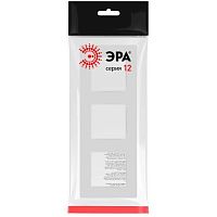 Рамка для розеток и выключателей Серия 12 12-5203-01М на 3 поста, Классик, белый матовый | код Б0067720 | ЭРА