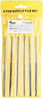 Надфили, 6 шт, 3х140 мм (в ПВХ конверте) | код 42154 | FIT