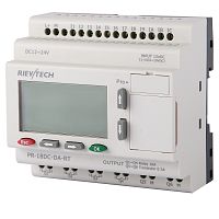 Программируемый логический контроллер PR-18DC-DA-RT, 12_24VDC, 12DI(6AI), 2TO, 4RO, RTC, RS232, ЖКИ | код PR-18DC-DA-RT | Rievtech