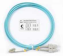 Cabeus FOP-50-LC-SC-7m Шнур оптический duplex LC-SC 50/125 mm OM3 7м LSZH | код 8471c | Cabeus