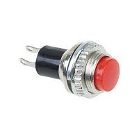 Выключатель-кнопка металл 220В 2А (2с) (ON)-OFF d10.2 красн. Mini (RWD-213) | Код. 36-3331 | Rexant