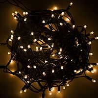 Дюраплей 10 м, черный каучук, 100 LED, цвет белый/теплый белый, Flashing (каждый 6 диод), 24 В | код 311-135 | NEON-NIGHT