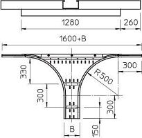 T-образное и крестовое соединение 110x500 горячий цинк | код 6098457 | OBO Bettermann