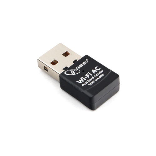 Сетевой двухдиапазонный Wi-Fi мини USB-адаптер Gembird 600 Мбит, USB, 802.11b/g/n/ac/а | код WNP-UA-008 | Gembird