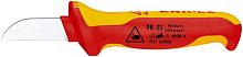 Нож для кабеля VDE 1000В L-190мм диэлектрический 2-компонентная рукоятка Knipex | код KN-9852 | KNIPEX