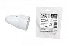 Кабельная розетка 2П б/з белая 10А 250B серии Народная | код SQ1806-0409 | TDM НАРОДНЫЙ