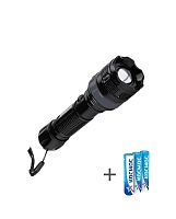 Фонарь ручной 2Вт LED zoom-линза 3xAAA (R03) корпус ABS-пластик ремешок ручной | код KOC122B | КОСМОС