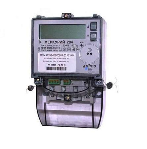 Счетчик электроэнергии Меркурий 204 ARTM-02 POBR 2Тарифа МСК | код. М0000048401 | Инкотекс