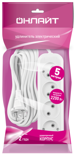 Удлинитель 90 785 OPE-S-04-500-X-2x1 ОНЛАЙТ 90785 фото 4