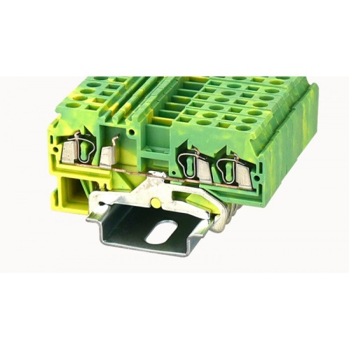 WS2.5-TW-PE-01P-1C-00Z(H), Клемма пружинная WS, 2.5 мм.кв., 3C, PE, шт | код 11030000260 | DEGSON