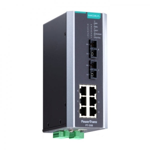 Коммутатор PT-508-MM-SC-HV IEC 61850-3 Ethernet switch, 6 x 10/100BaseT(X), 2 x 100BaseFX MM, SC, 1 x 220 VAC, t:-40/+85C | код 00-06066479 | MOXA