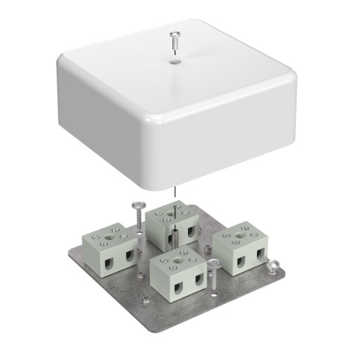 Коробка огнестойкая для кабель-канала 40-0470-FR6.0-8 Е15-Е120 103х103х45 RAL9003 (22 шт/кор) Промрукав | код 40-0470-FR6.0-8 | ПРОМРУКАВ