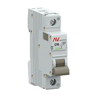 Выключатель автоматический AV-10 DC 1P 16A (C) 10kA EKF AVERES | код mcb10-DC-1-16C-av | EKF