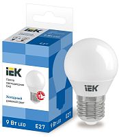 Лампа светодиодная ECO G45 шар 9Вт 230В 6500К E27 | код. LLE-G45-9-230-65-E27 | IEK