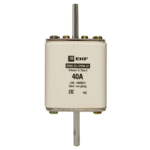 Плавкая вставка ППН-37 400/40А габарит 2 PROxima | код fus-37/400/40 | EKF фото 5