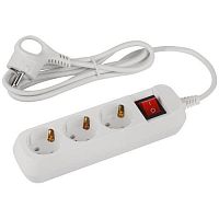 Удлинитель электрический UDL-10-315-ES Greenline 3 розетки с заземлением с выключателем 1.5м ПВС 3х0.75кв.мм Эра Б0065051