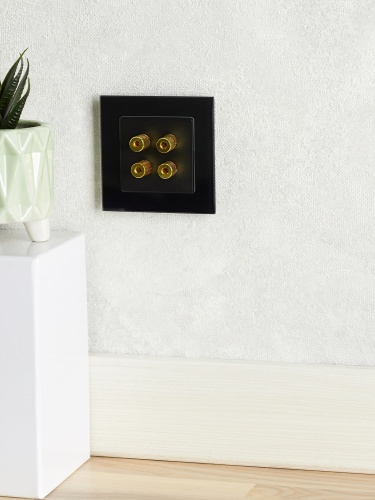 BRITE Аудиорозетка 4-мест. РА10-БрЧ черн. IEK | код BR-S40-K02 | IEK фото 7