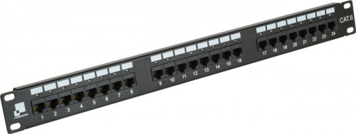 Патч-панель LANMASTER 24 порта с индикаторами, UTP, кат.6, 1U | код LAN-PPi24U6 | LANMASTER