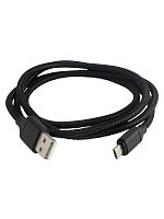 Дата-кабель, ДК 7, USB - micro USB, 1 м, тканевая оплетка, черный, TDM | код SQ1810-0307 | TDM