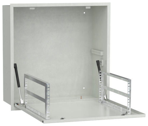 ITK LINEA R Шкаф встр. потол. 4U 600х600мм дв. мет. серый | код LR35-4U66-MF | ITK by IEK