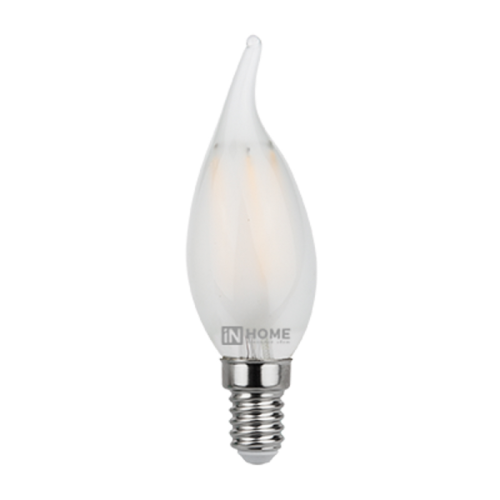 Лампа светодиодная LED-СВЕЧА НА ВЕТРУ-deco 5Вт 230В Е14 4000К 450Лм матовая IN HOME | код 4690612006802 | IN HOME
