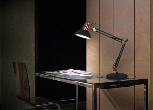 Светильник KD-431A С62 настол. Berlin 1хE27 40Вт 230В черн.+медь Camelion 13086 фото 3