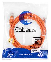 Cabeus PC-UTP-RJ45-Cat.6-0.3m-OR Патч-корд U/UTP, категория 6, 2xRJ45/8p8c, неэкранированный, оранжевый, PVC, 0.3м | код 8696c | Cabeus