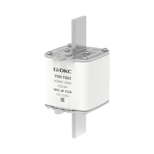 Предохранитель YON ножевого типа FG3 315А 690V характеристика aR | код 1FG03-0315-690V-AR | DKC