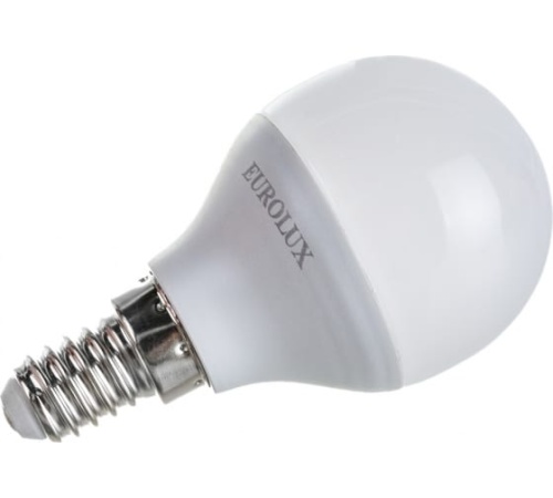 Лампа светодиодная LL-E-G45-7W-230-2,7K-E14 (шар, 7Вт, тепл., Е14) Eurolux, , Шт | код 76/2/5 | EUROLUX