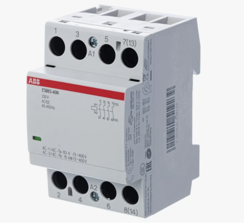 ESB63-40N-01 Контактор модульный (63А АС-1, 4НО), катушка 24В AC/DC | код 1SAE351111R0140 | ABB